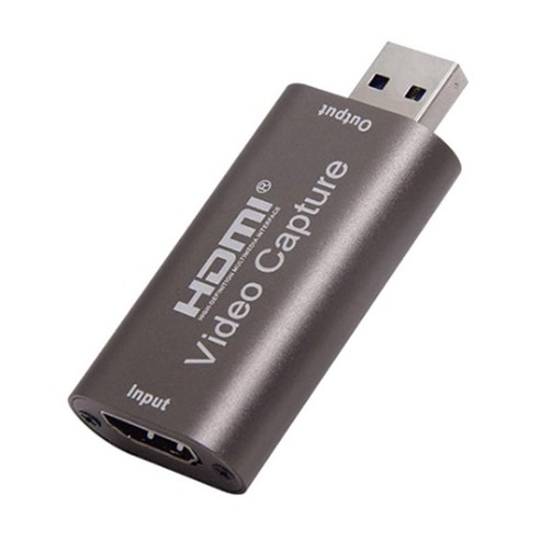 카메라 폰용 HDMI-USB 3.0 그래픽 카드 어댑터 1080P HD 레코더, 64x28x13mm, 회색, ABS