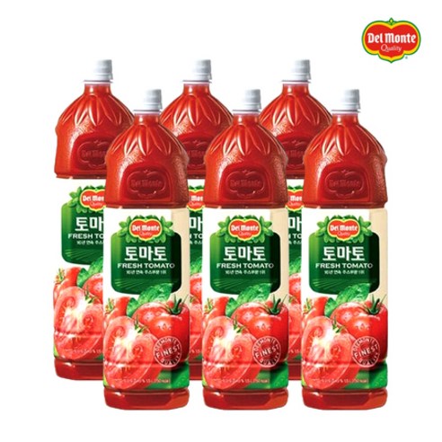 롯데칠성음료 델몬트 토마토 음료1.5L x 6개 페트 음료수, 상세페이지 참조, 상세페이지 참조