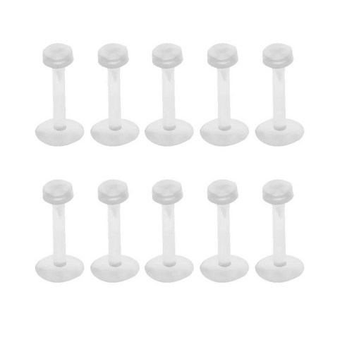 10x 여성 아크릴 코 핀 뼈 스터드 투명 투명 보석