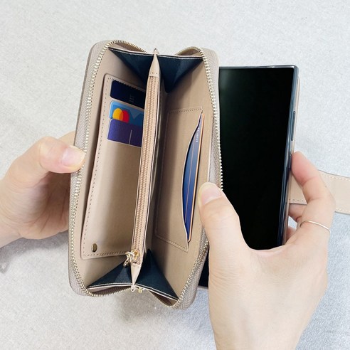 실용성과 내구성을 겸비한 고급 가죽 지갑형 다이어리 케이스