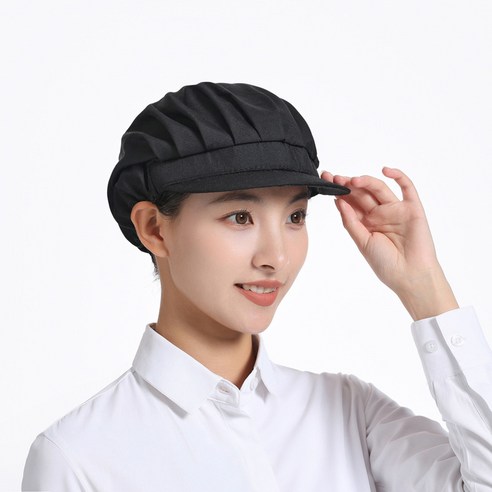 블라제스 남녀공용 편안한 위생모자, 블랙 천모자, 3개