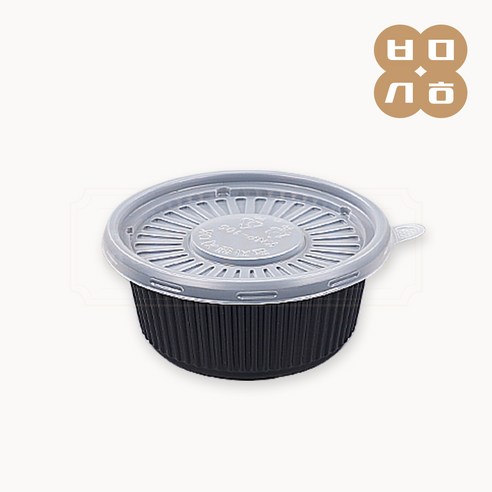 백만상회 [KNP] PP 105파이 국물용기 소 흑색, 1개, 1000세트