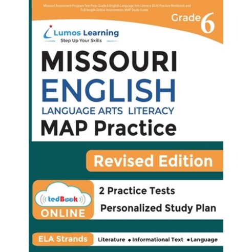 (영문도서) Missouri Assessment Program Test Prep: Grade 6 English Language Arts Literacy (ELA) Practice … Paperback, Lumos Information Services,…, 9781959697183 mirage2pcsladyleathersuit