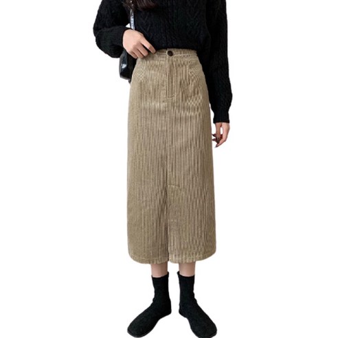 데이홀릭 엘렌 코드류이 H라인 롱스커트