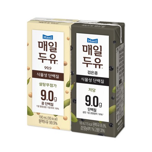 매일두유 혼합 99.9 190ml 24팩+검은콩 24팩 48팩 모음딜, 매일두유 99.9 190ml 24팩+검은콩 190ml, 1세트