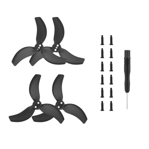 [BRDRC] DJI 아바타2 프로펠러 / Avata 2 드론 호환 경량 저소음 고효율성 악세사리, 1세트, 블랙