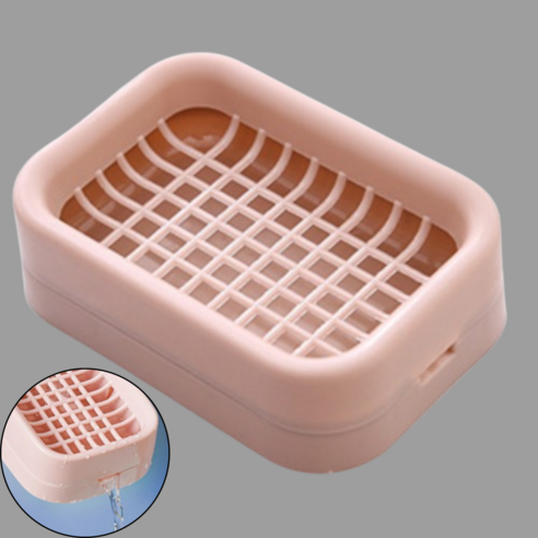 플로몰드 물빠짐 미끄럼방지 비누받침대, 1개, 피치