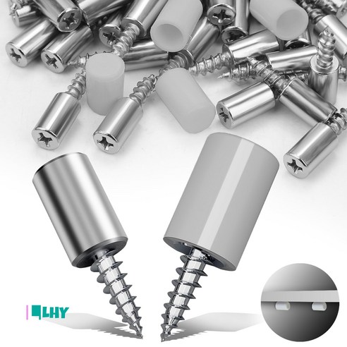 LYRHIX 다보 나사못 선반 다보 선반다보 피스 다보 받침 부속 선반 피스 나사, 회색, 60개 모터고정못