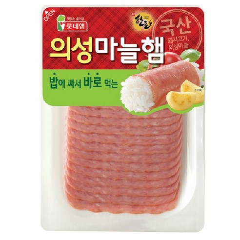 롯데햄 의성 마늘햄 슬라이스 60g, 1개