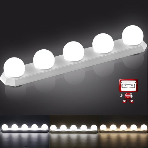 은은한 빛, 완벽한 연출: LED 거울 조명 5구로 빛나는 일상을 만나보세요!
