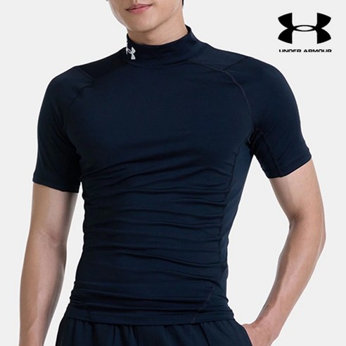 언더아머 남성 UA HeatGear 컴프레션 모크 반팔 1372586-001