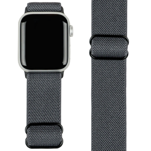 모할랩 애플워치 3/4/5/6/7/8/9/SE 호환 나일론 밴딩 스트랩, 03그레이, 42mm/44mm/45mm