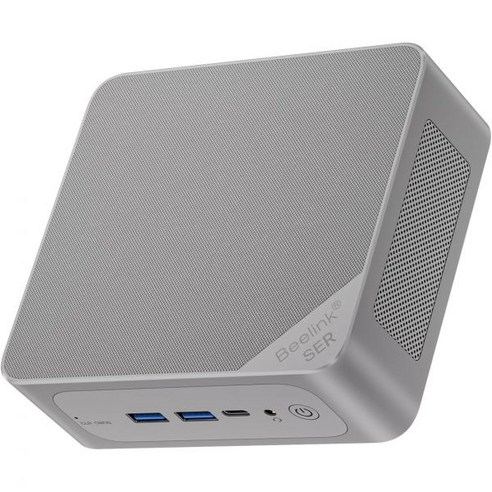 Beelink SER6 MAX 미니 컴퓨터 게이밍 PC 7735HS AMD 라이젠 7 8C/16T & 32GB 램 500GB NVMe SSD 데스크톱 WiFi6 BT5.2 4K 트, Gray 5800H 32+500GB