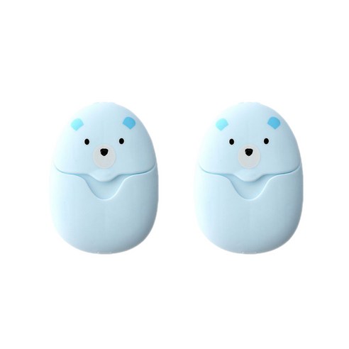김트립 휴대용 종이비누 2세트 여행용 비누 세안비누 50매입, 15g, 2개, 블루X2개