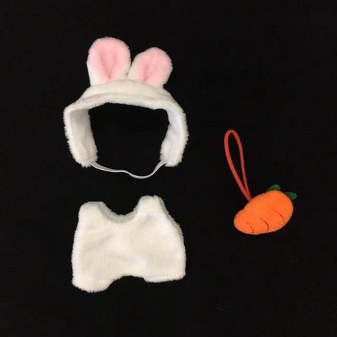 솜인형 만들기 인형 DIY 키트 생일곰, C 오렌지색 곰 옷만 솜인형키트 16 무속성 솜인형 제작 키트 솜깅이 옷장 10cm 토끼 당근 슈트, 정상적인 흰색 바디