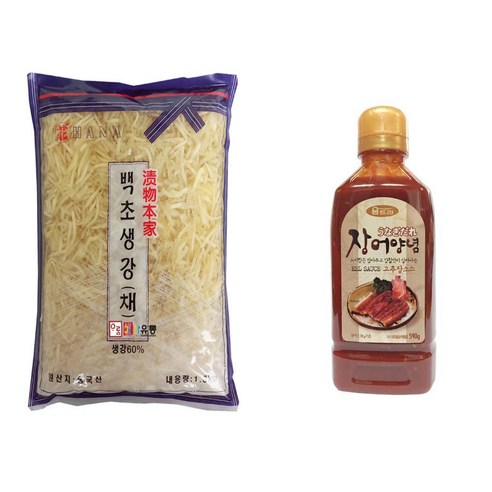 움트리 장어양념 고추장소스 590g 1개 + 토호식품 장어용 초절임 초생강채 1.3kg 1개 세트 /무료배송, 1세트, 1890g