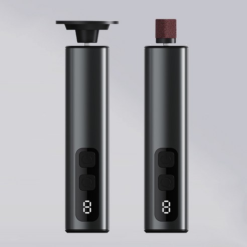 SmartGo 2in1 무선 충전식 전동 발각질제거기 다용도 발 뒤꿈치 발바닥 굳은살제거 C-type, 블랙