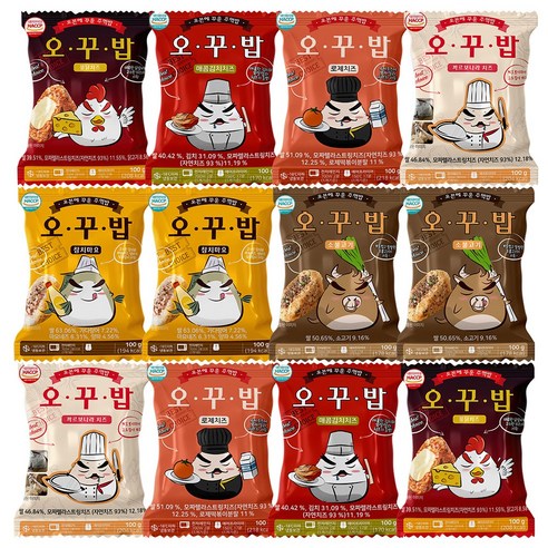 오븐에서 갓 구운 듯, 촉촉하고 풍성한 맛의 향연: 오꾸밥 주먹밥 6종 세트 탐험기 오꾸밥