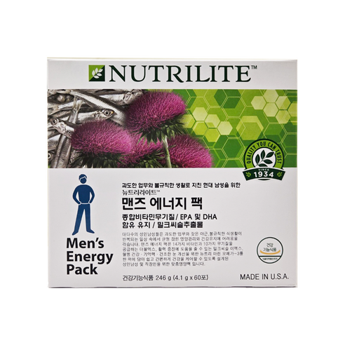 암웨이 에너지팩 (60팩, 30일분) / 맨즈팩