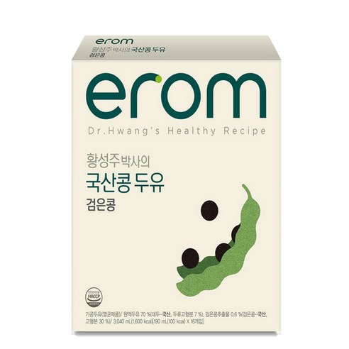 이롬 황성주 박사의 국산콩 두유 검은콩, 32개, 190ml