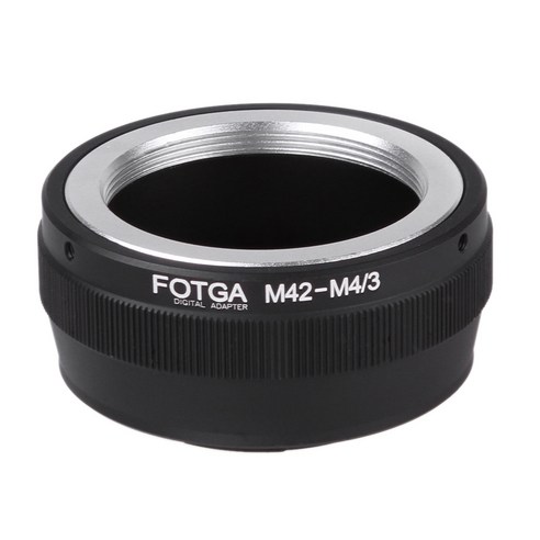 AFBEST FOTGA 어댑터 링 M42-M4/3 M42 렌즈 - GX1 GF6 G2H for Panasonic Olympus 카메라, 검정