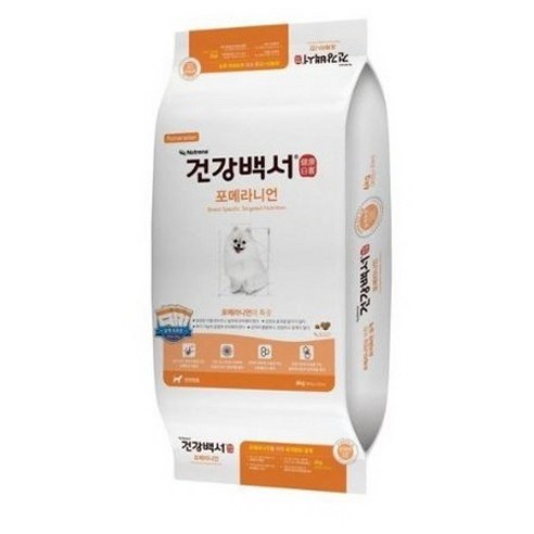 건강백서 전연령용 포메라니언 건식사료, 연어, 6kg, 1개