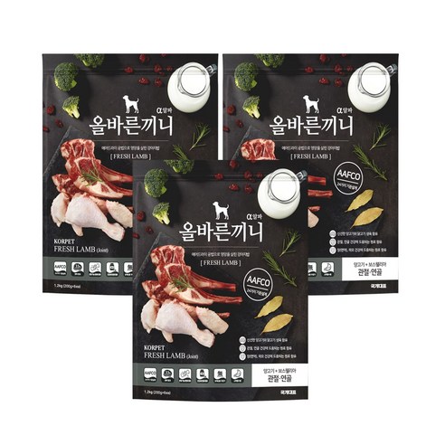 올바른끼니 알파-양고기 보스웰리아, 양, 1.25kg, 3개