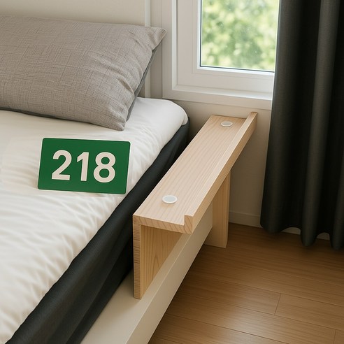 [국내제작] 아이린 엘린 침대 협탁 선반 틈새장, 218, 원목(미송)