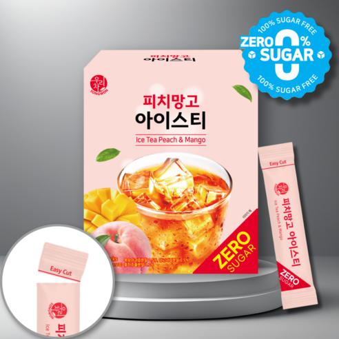 송원 우리차 제로슈가 피치망고 아이스티 50T, 5g