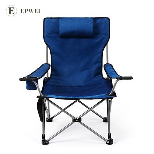 EPWEI 롱릴렉스 캠핑 체어 1인용 리클라이너 접이식 침대의자 블루 솔리드 천 1개, 초경량 휴대용 의자 캠핑전문관