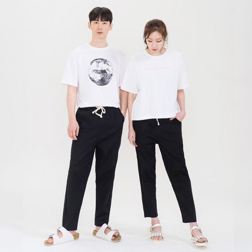 나타났다 데일리9부린넨 스판 밴딩 바지 팬츠 남녀공용