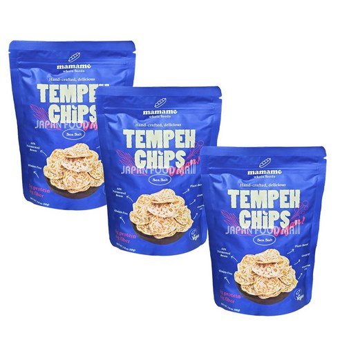 마마메 템페 칩스 씨솔트맛, 3개, 50g
