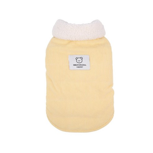 PCTN 따뜻하고 가벼운 반려견 외출옷 강아지 올인원 겨울 산책옷 중형견 대형견 옷 Warm and Easy Dog Winter Clothes, PCTN 옐로우, 1개