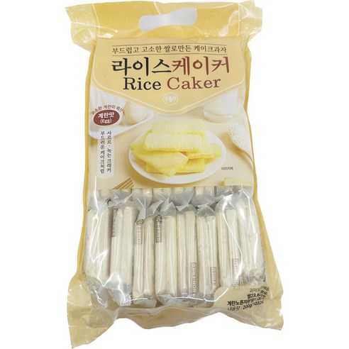 쌀로만든 부드러운과자 라이스케이커 밀크 쌀과자 (계란맛), 3개, 200g