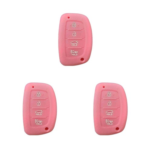 뽀마 실리콘 케이스, 핑크3p, B04 4버튼 올뉴투싼