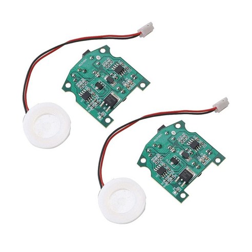 DUNSIHUI 2팩 DC 3.7V-12V D20mm 113KHz 초음파 미스트 메이커 분무기 모듈 DIY 가습기 PCB 포함 149714