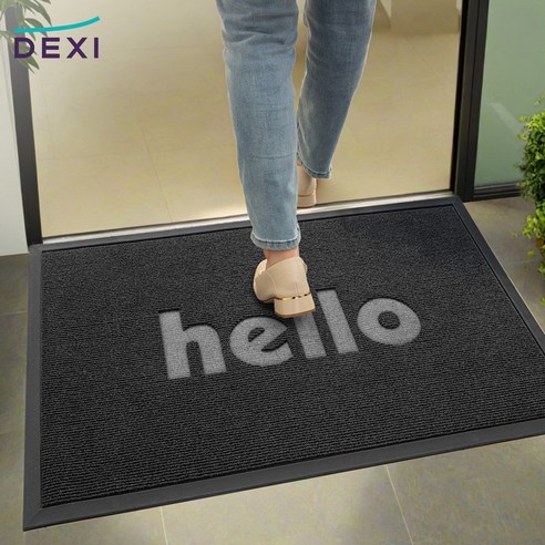 DEXI 1개 바닥 출입구 발판 매트 웰컴 현관 미끄럼방지 업소용 발매트 도어매트 45*75cm, Gray