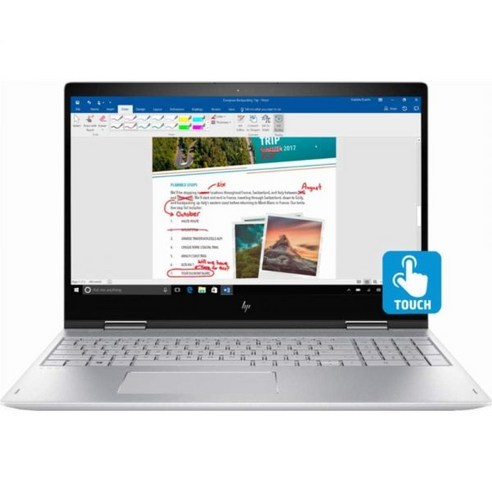 HP 플래그십 엔비 x360 투인원 1 15.6인치 FHD IPS 노트북 인텔 i7-8550u 쿼드코어 512기가 Nvme SSD 16GB DDR4 키보드 802.11ac WiFi, 단일, 단일