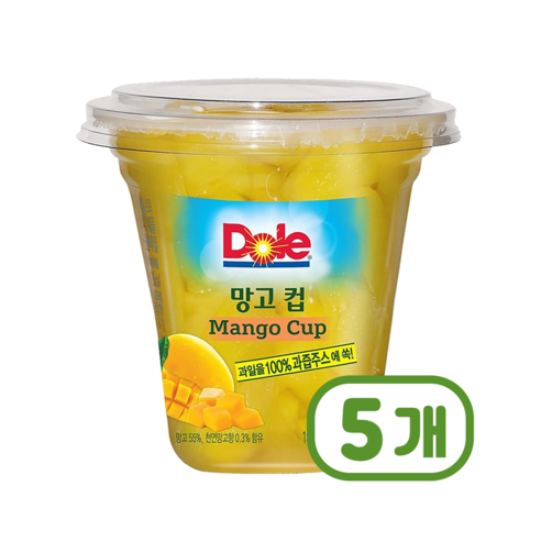 Dole 돌 후룻컵 망고컵 198g x 5개, 단품