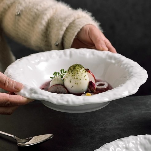 섬세한 식탁을 완성하는 예술, Xindeks 깊은 접시 도자기 파스타볼