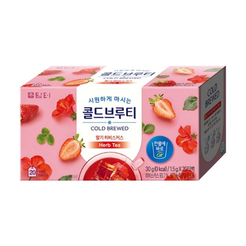 담터 콜드브루티 딸기 히비스커스, 1.5g, 40개입, 4개