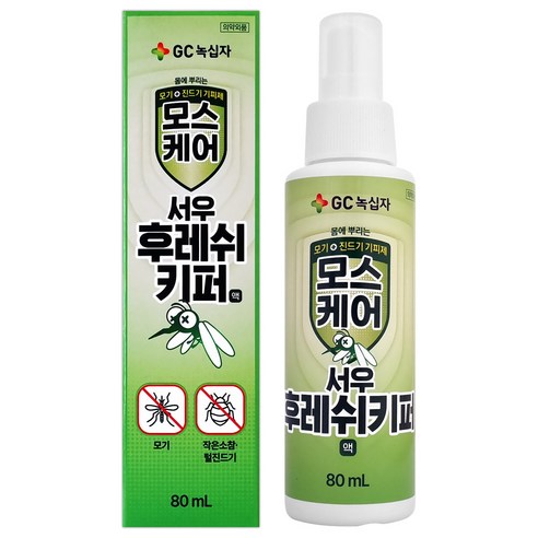 GC녹십자 모스케어 서우 후레쉬 키퍼 모기 진드기 기피제, 2개, 80ml