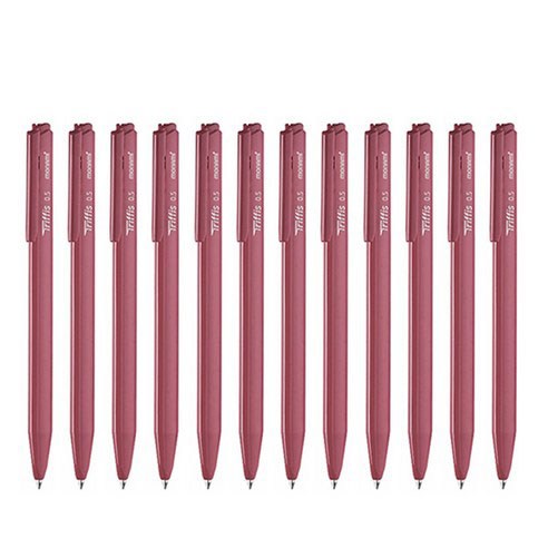 모나미 트리피스 볼펜, 12개, 0.5mm 레드