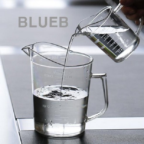 블루비 PC 계량컵 업소용 가벼운 계량컵 플라스틱 비커 500ml, 1개