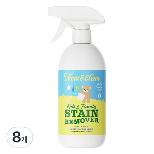 니트앤클린 키즈 앤 온가족 얼룩제거제, 8개, 500ml