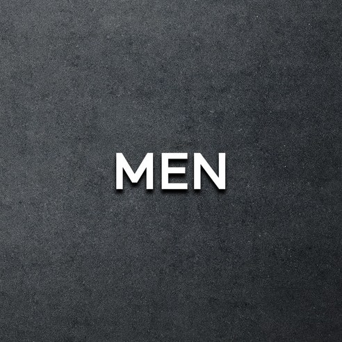 마마픽스 아크릴 도어사인 표지판 화이트, 1개, MEN