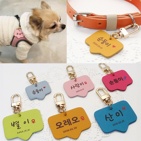 사랑하는 반려동물을 위한 안전과 스타일, 고리형 인식표 하나로!