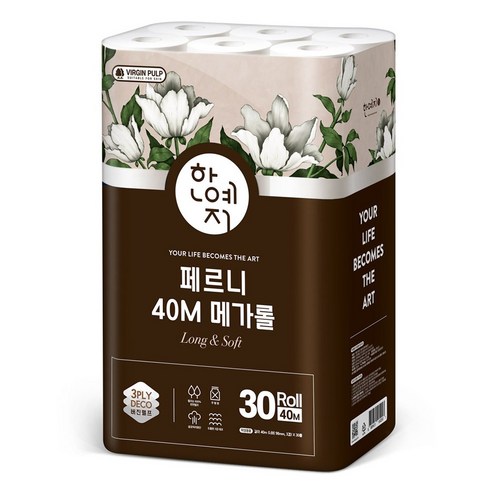 한예지 페르니 메가롤 고급롤화장지, 40m, 30개입, 1개