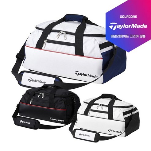 [한정수량-땡처리]테일러메이드 TRUE LITE 트루 라이트 보스톤백(TD272), 화이트네이비레드