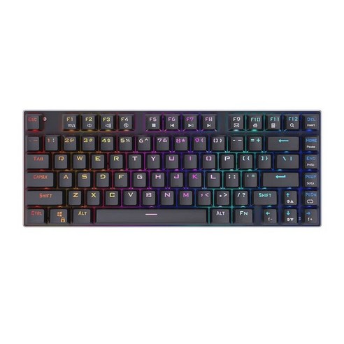 게이밍키보드 적축 청축 USB 유선 LED RGB 백라이트 축 게임용 기계식 키보드 81 키 OUTEMU 광학 스위치 데스크탑 노트북용, 03 레드 스위치, [02] Black
